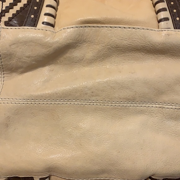 Slouchy Leather Satchel with Southwest Details - Picture 14 of 14